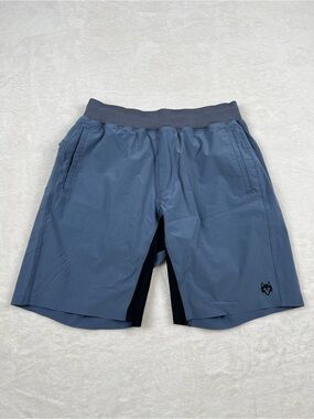 Greyson Fulton Workout Shorts Slate Blue Mesh Lined 9” Inseam M